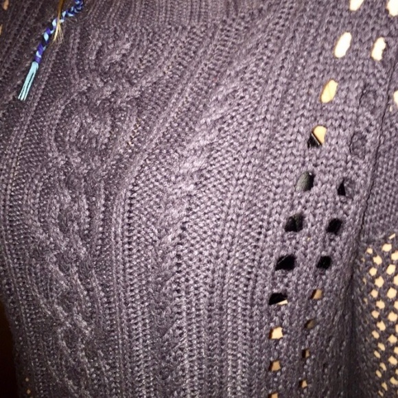 Cute Crochet Grey Sweater - Picture 2 of 2